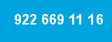 922 669 11 16
